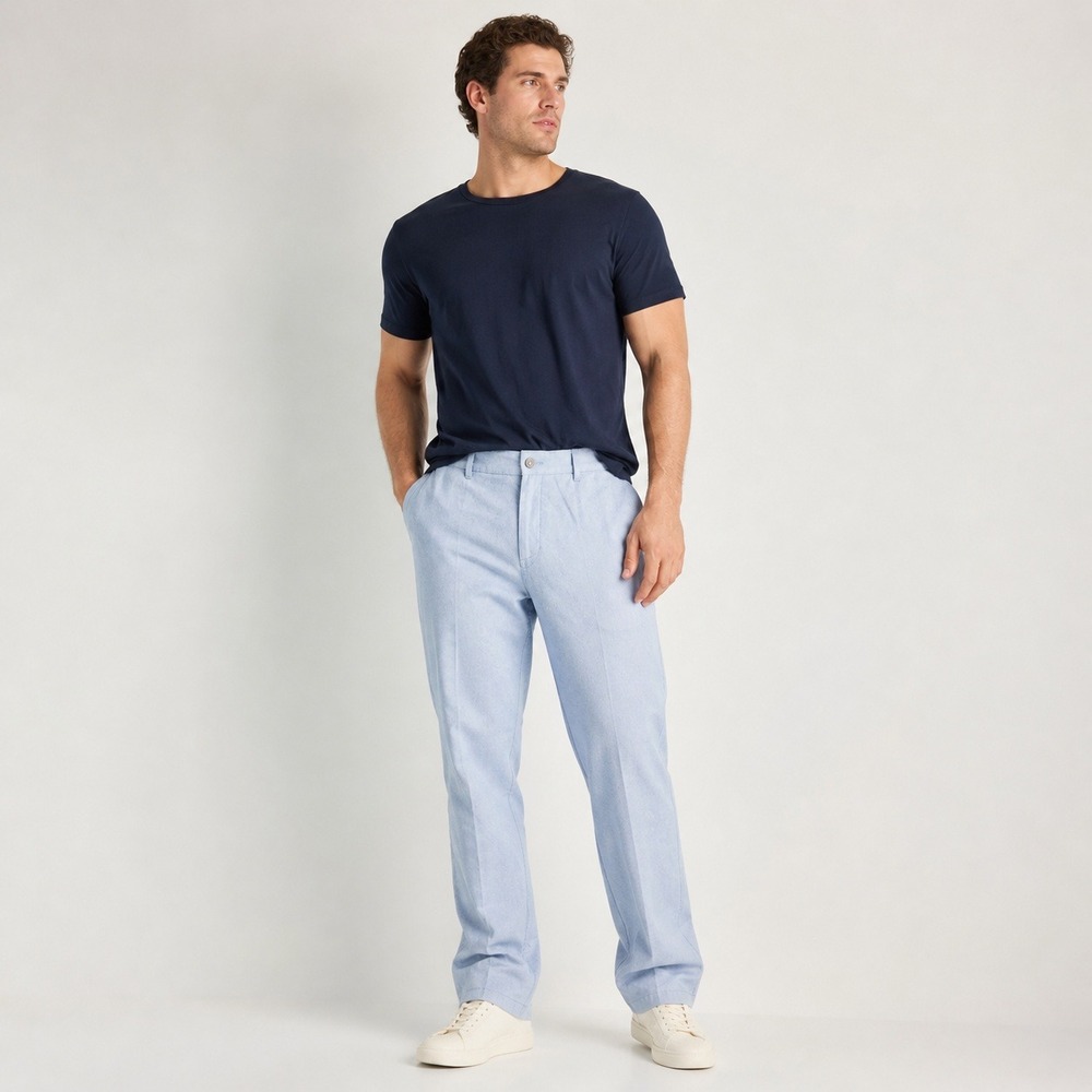 Gap Khakis Chino Pants Mens 36x32 Blue Excellent Preppy Straight Cotton Casual